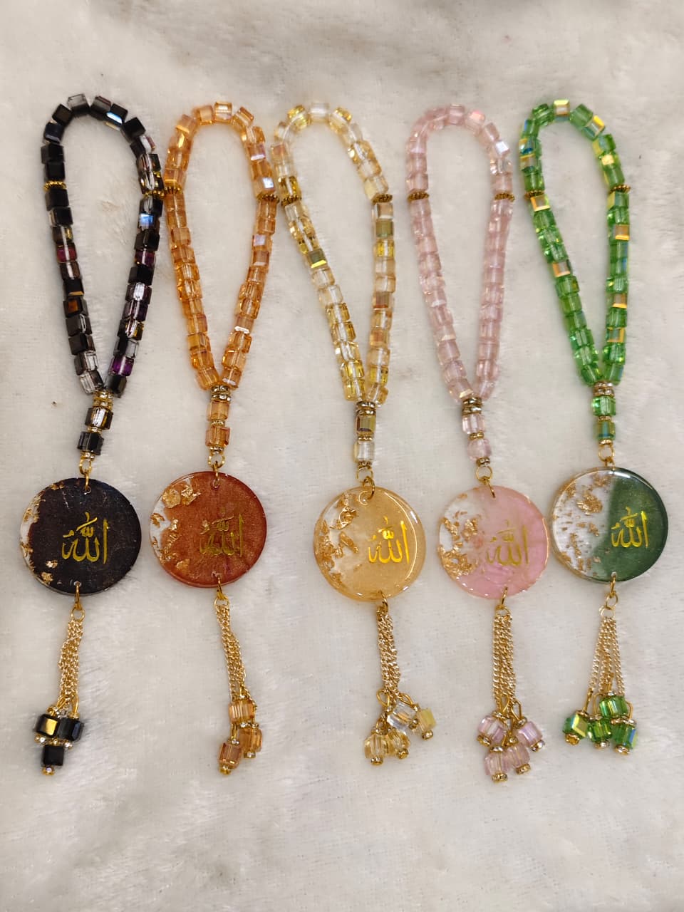 Square beads resin tasbih 650